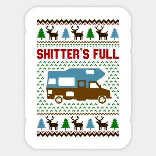 Shitters Full Ugly Sweater Sticker